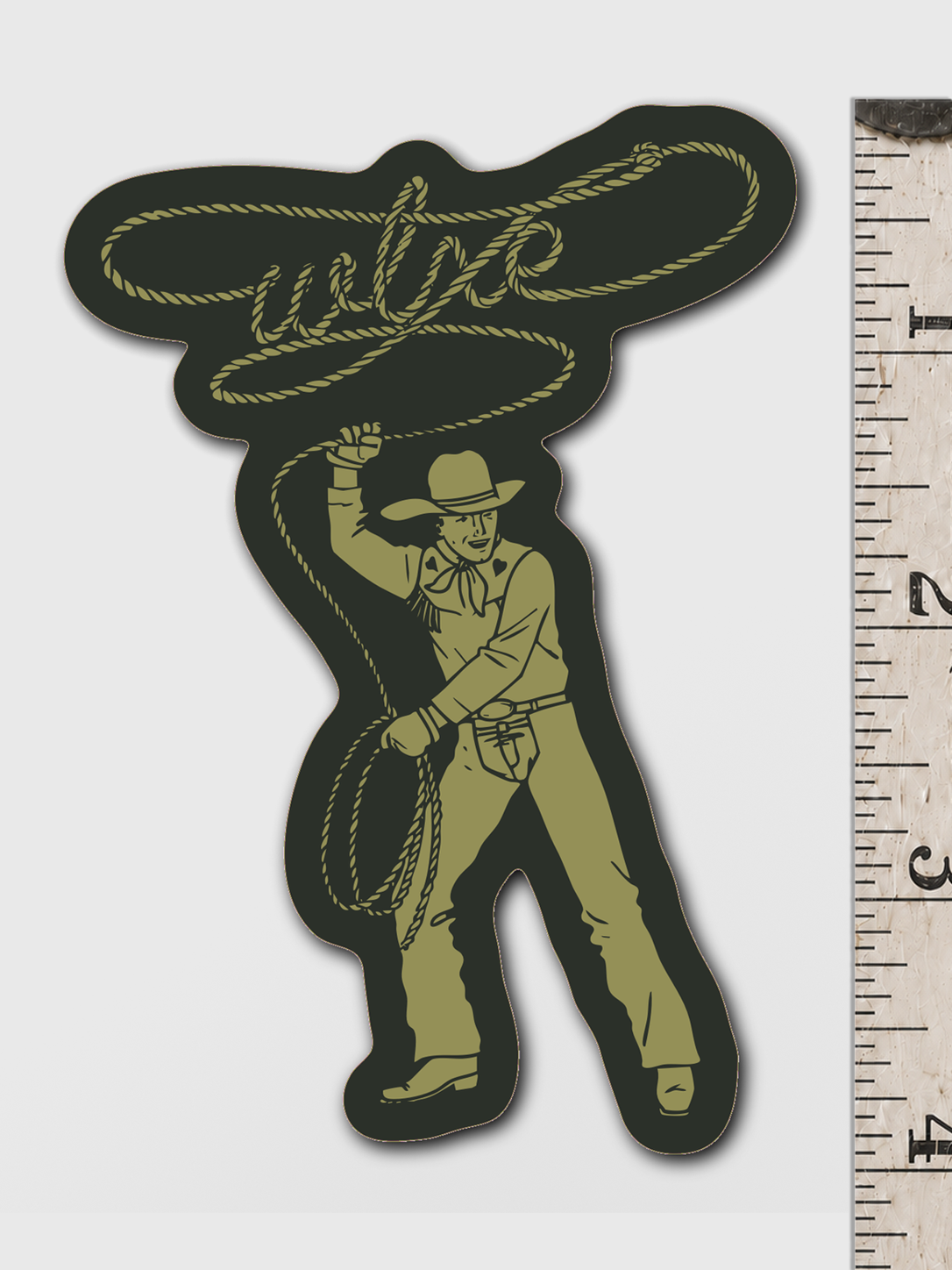 Lasso Man Sticker - Black
