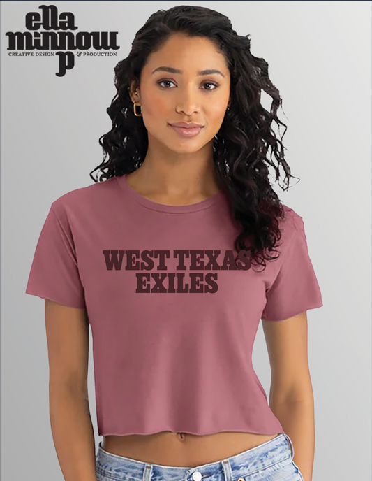 Short Sleve Women's Crop T-shirt - Mauve