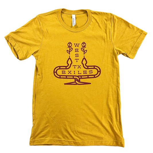 Rose Serpent T Shirt Gold